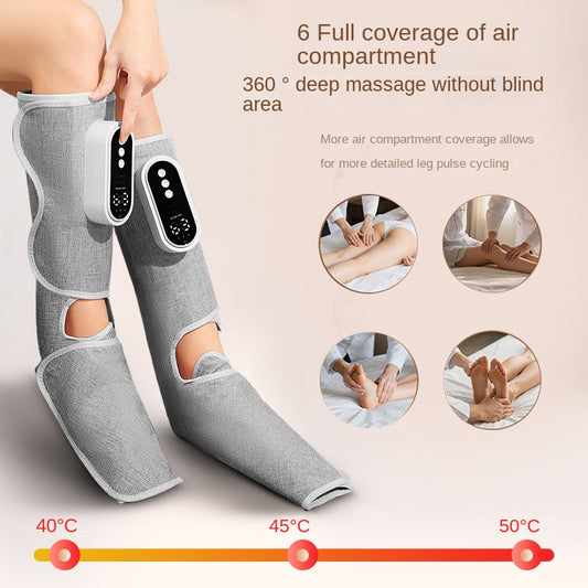 Heated Leg Massager with Multi-Level Adjustment, Simulated Air Pressure Massage, Rechargeable Beauty Leg Device, Kneading Full Wrap Foot Therapy Machine